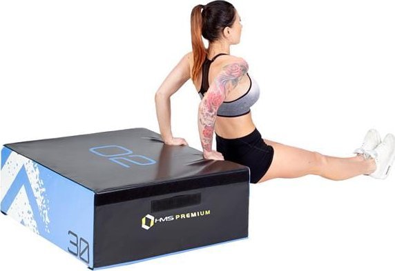 Set box-a plyometrikë HMS PYBS01 Premium, 4 pjesë, të butë, shumëngjyrësh