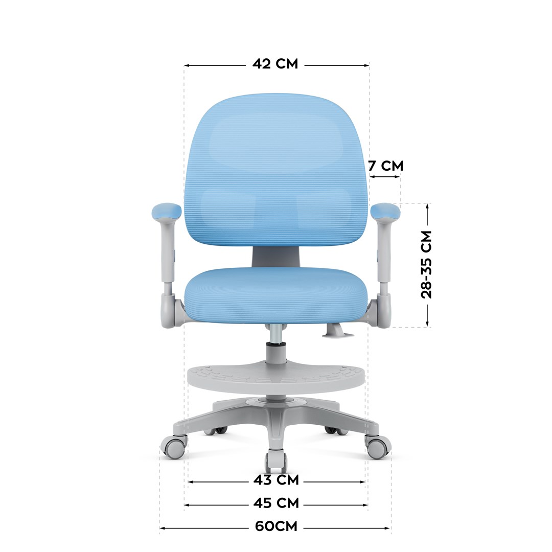 Karrige zyre MarkAdler Junior 5.0, rrotulluese, për fëmijë, blu