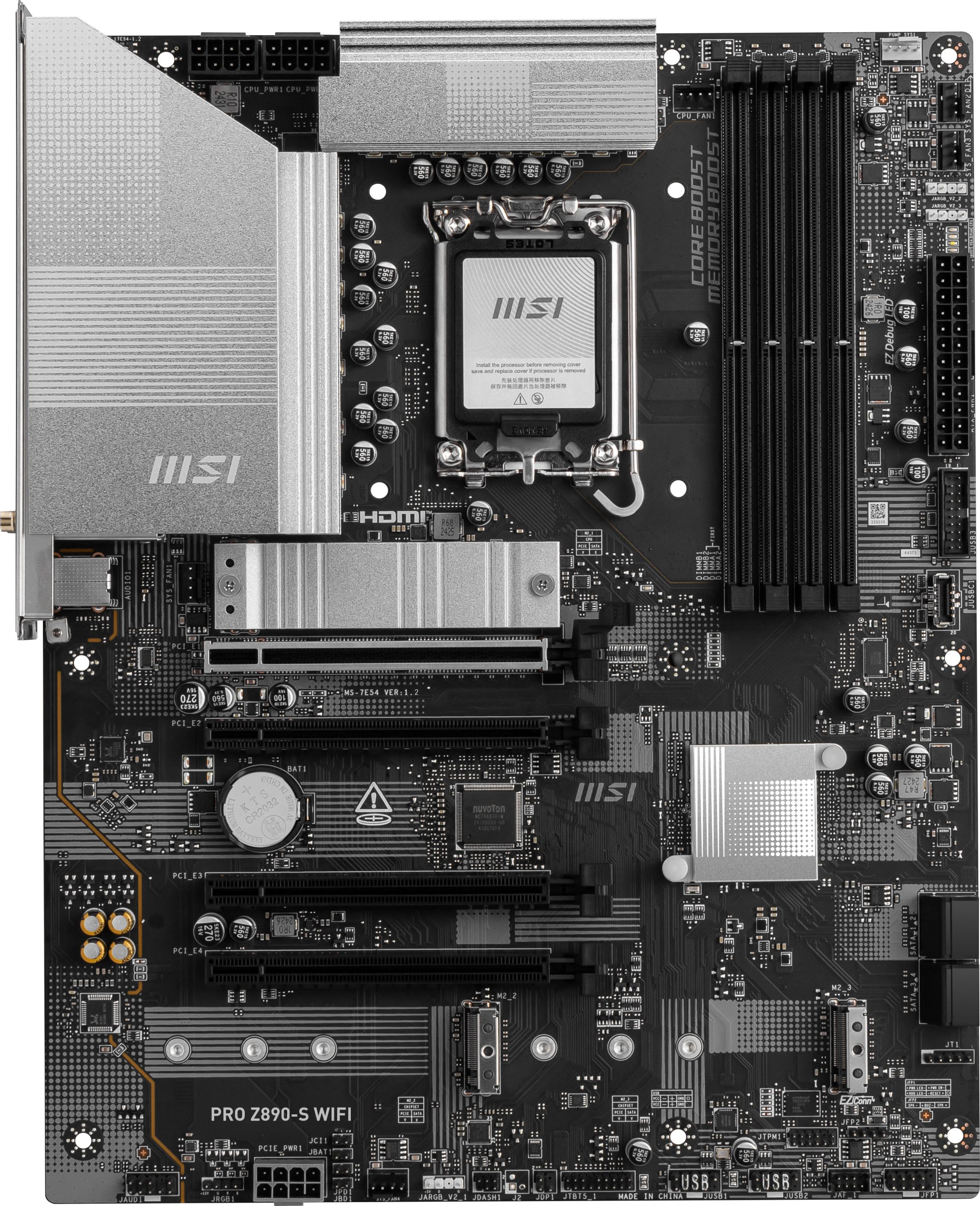 Motherboard MSI PRO Z890 S WIFI, Intel Z890, LGA 1851, ATX