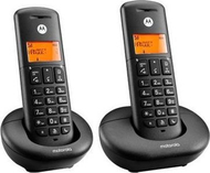 Фиксен безжичен телефон Motorola E202, DECT, LCD екран, црн