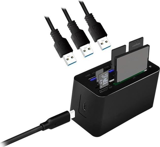 Docking station LogiLink CR0046, USB 3.2 Gen 1, 8 porta, i zi