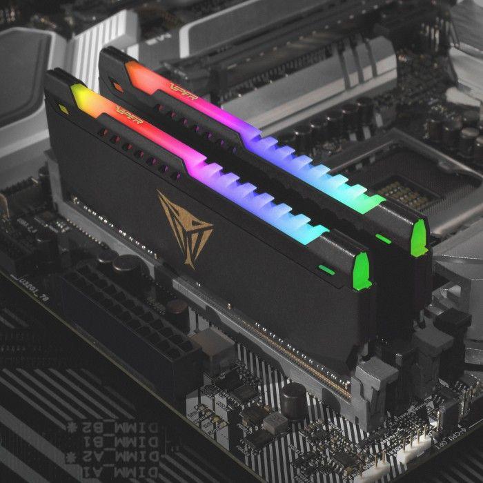 Memorie Patriot Viper Steel RGB, DDR4, 64 GB, 3200 MHz, CL18, PVSR464G320C8K
