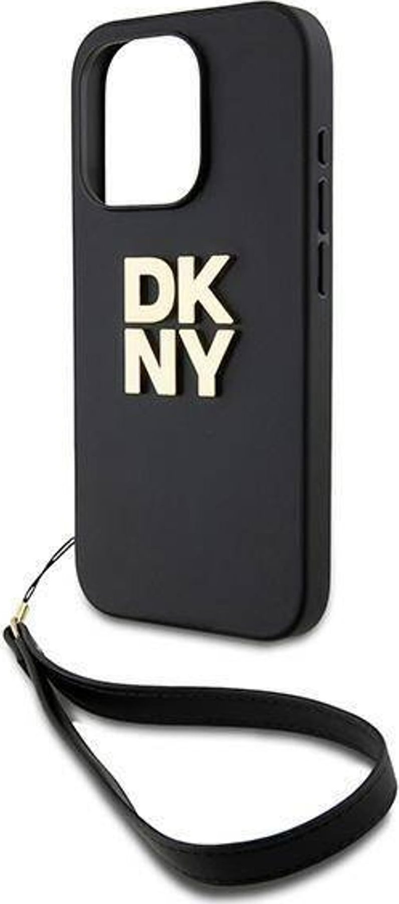 Mbulesë telefoni DKNY DKHCP15LPBSWSK për iPhone 15 Pro 6.1", hardcase me rrip dore, e zezë