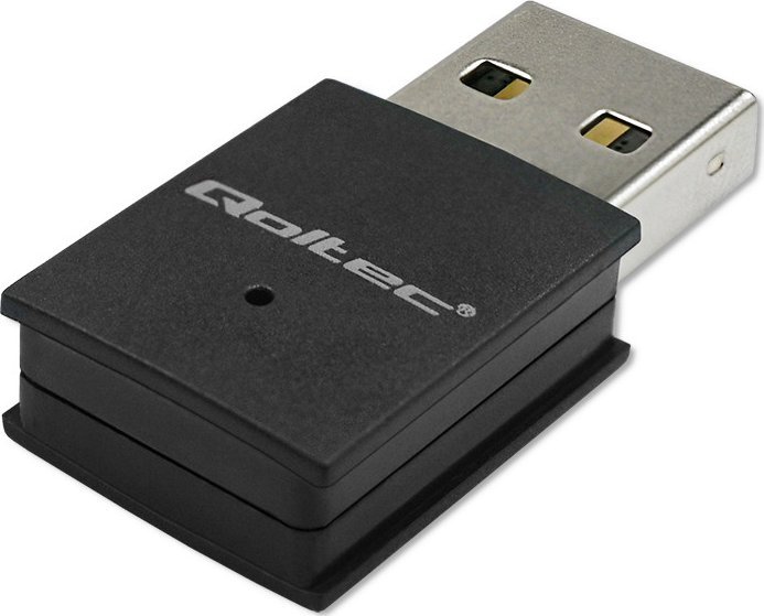 Adapter Wi Fi dhe Bluetooth Qoltec Ultra Fast Wireless Mini, USB 2.0, AC, i zi