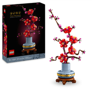 Set LEGO Icons Plum Blossom, dekorativ për të rritur, model lule kumbulle, shumëngjyrësh