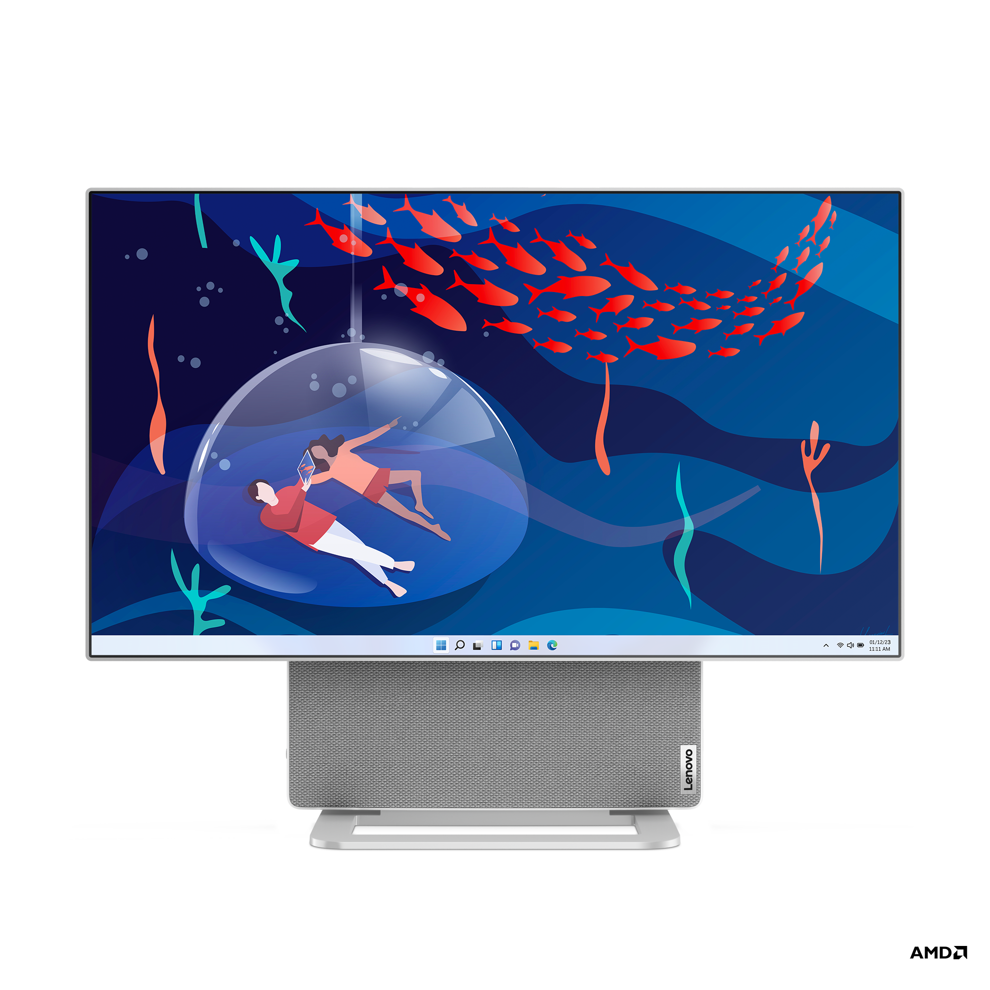 Kompjuter Lenovo AIO Yoga 7, 27", AMD Ryzen 7 8845HS, 16GB RAM, 512GB SSD, AMD Radeon 780M Graphics, i hirtë