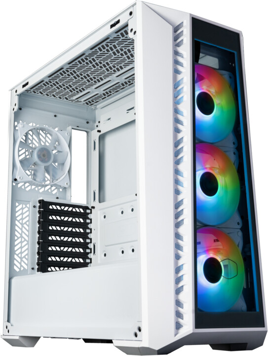 Kasë kompjuteri Cooler Master MasterBox 520, anë transparente, e bardhë