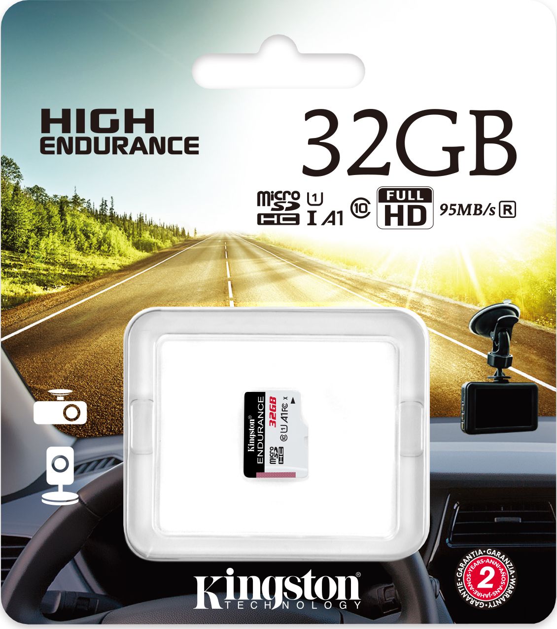 Kartë memorie Kingston High Endurance, 32GB microSDHC, Class 10 UHS I