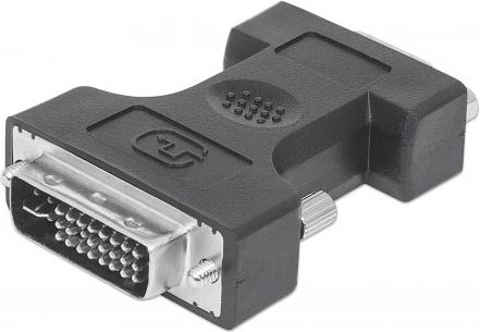 Adapter AV Manhattan (328883), DVI-I në D-Sub (VGA), i zi