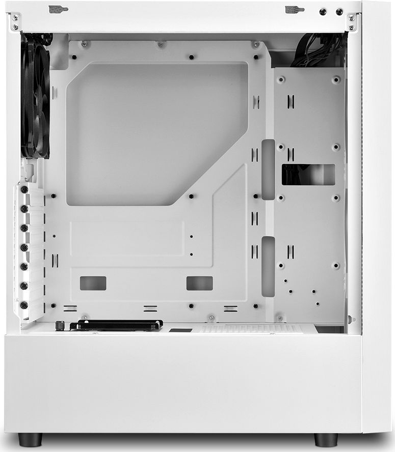 Kuti kompjuterike Sharkoon RGB Slider, midi ATX, panel xhami i temperuar, e bardhë