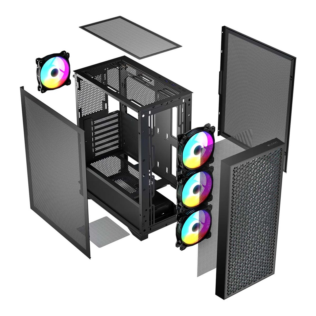 Kutia kompjuterike Logic Concept Dart Pro, MIDI, ARGB, e zezë