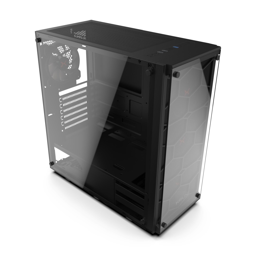 Kasë kompjuteri Krux Leda, e zezë