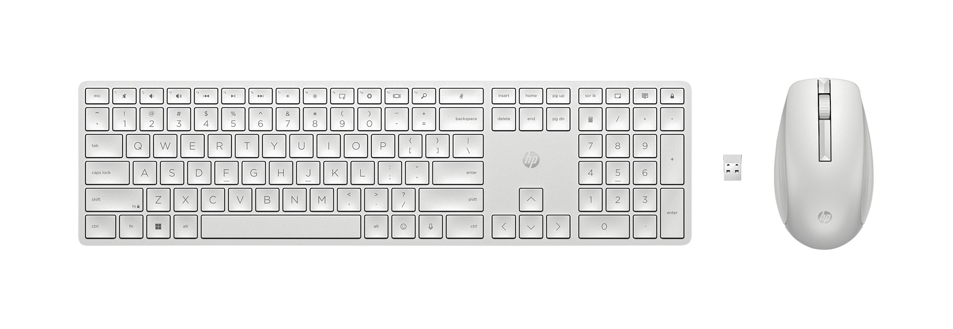 Set tastierë dhe maus HP 650 Wireless, e bardhë