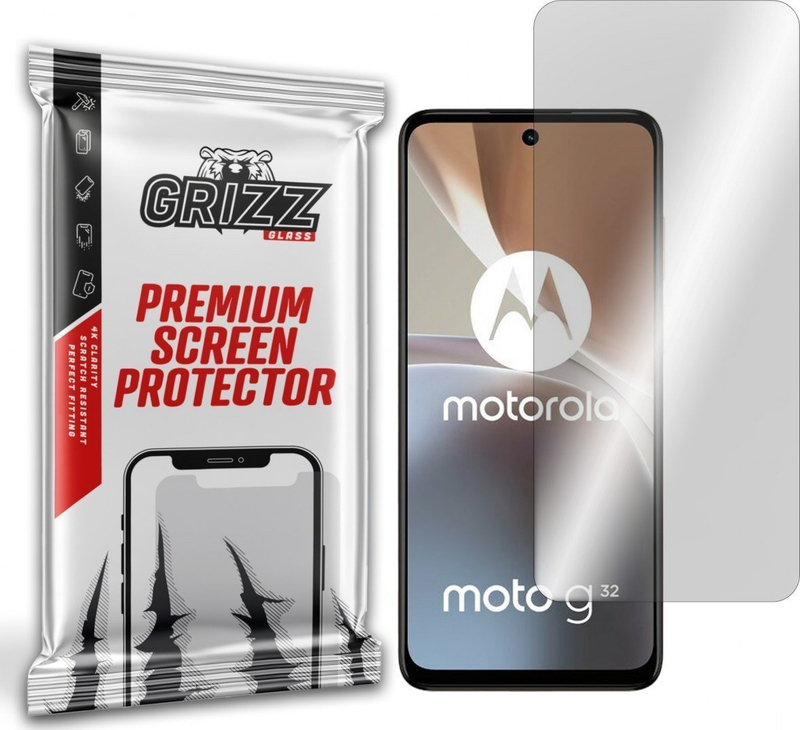 Mbrojtës ekrani GrizzGlass Hydrogel për Motorola Moto G32, film fleksibël, transparent