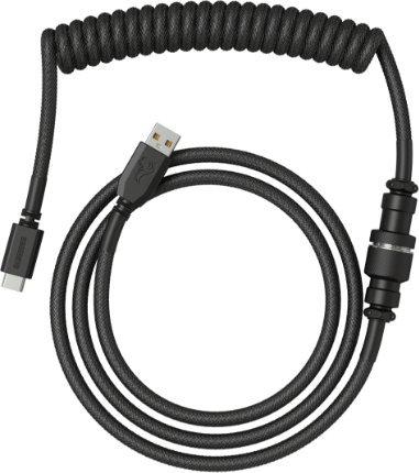Kabllo USB Glorious GLO-CBL-COIL, USB-A në USB-C, 1.36m, e zezë
