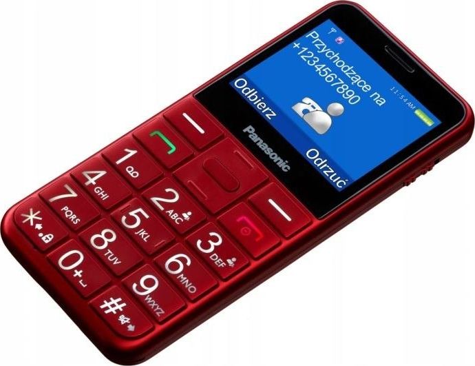 Telefoni Panasonic KX-TU155, 2.4", Dual SIM, i kuq