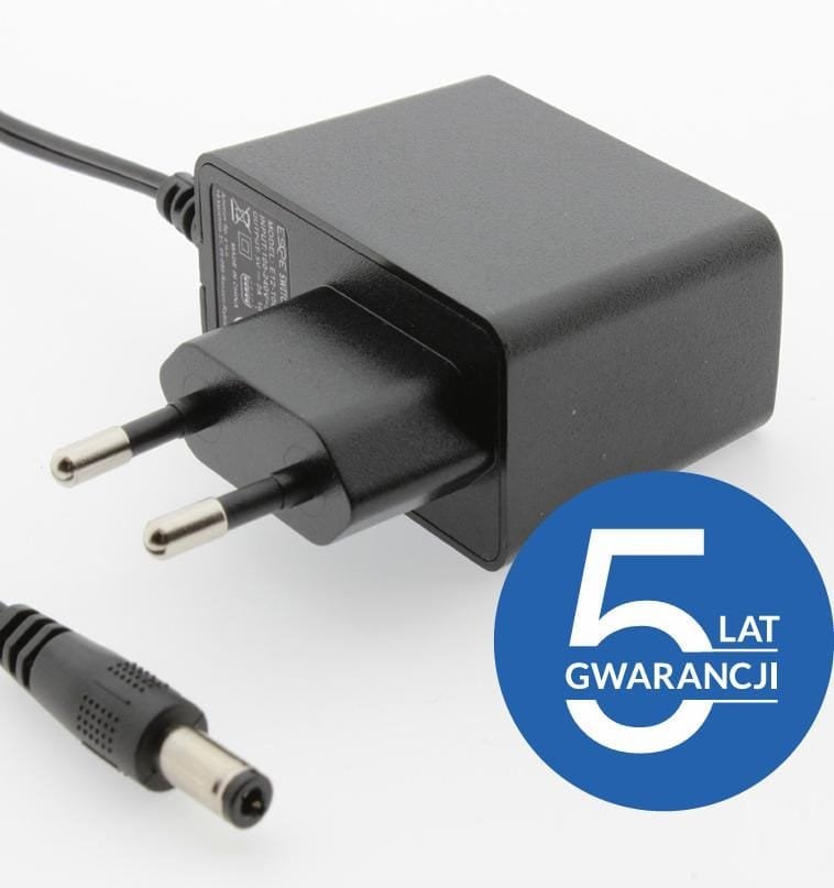 Furnizues energjie ESPE 12V 1A 12W, spinë 2.1x5.5mm, prizë evropiane, i zi