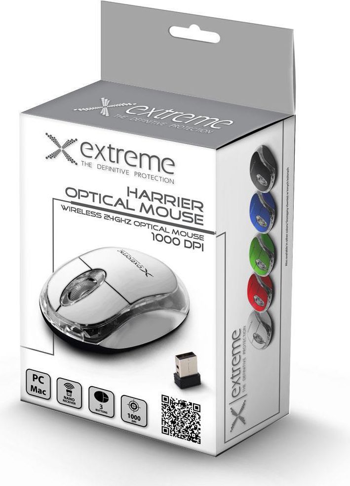 Maus Esperanza Extreme, wireless, USB, i bardhë