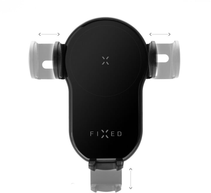Mbajtës automatik me karikim wireless FIXED Matic XL, 15W, i zi