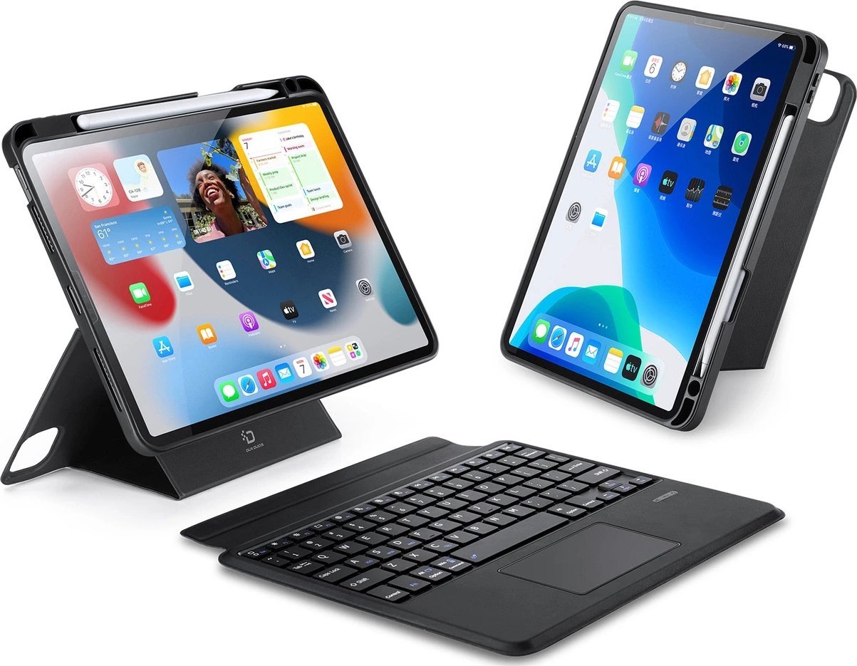 Këllëf me tastierë Dux Ducis DK për iPad 4 5 iPad Pro, Bluetooth, me stand, i zi