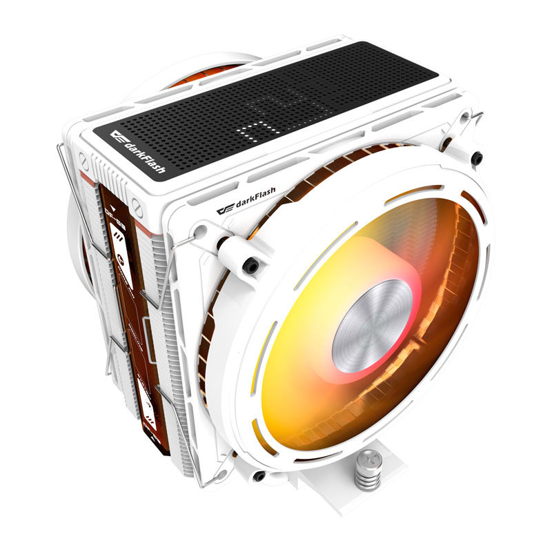 Ftohës CPU Darkflash E400 PLUS, 2x 120mm PWM, ARGB, i bardhë