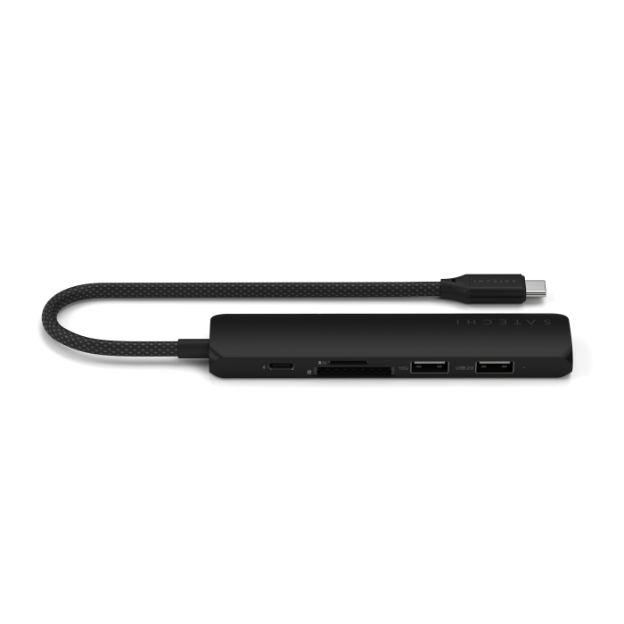 Përshtatës Satechi 6-in-1 USB-C Slim Multiport, i zi