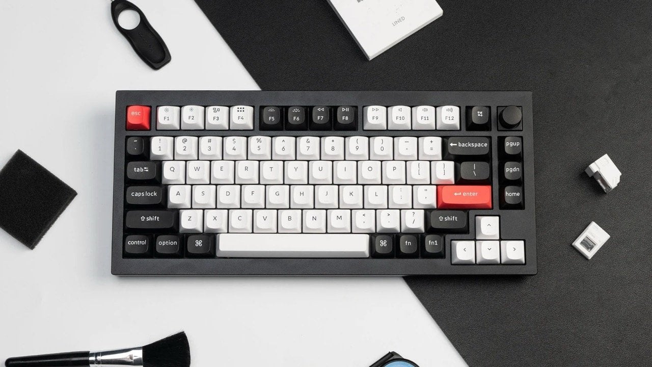 Tastierë mekanike Keychron Q1 HE Wireless, 75%, RGB, Carbon Black