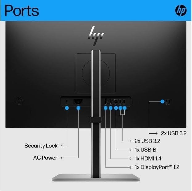 Monitor HP E27 G5, 27", 1920 x 1080, i zi