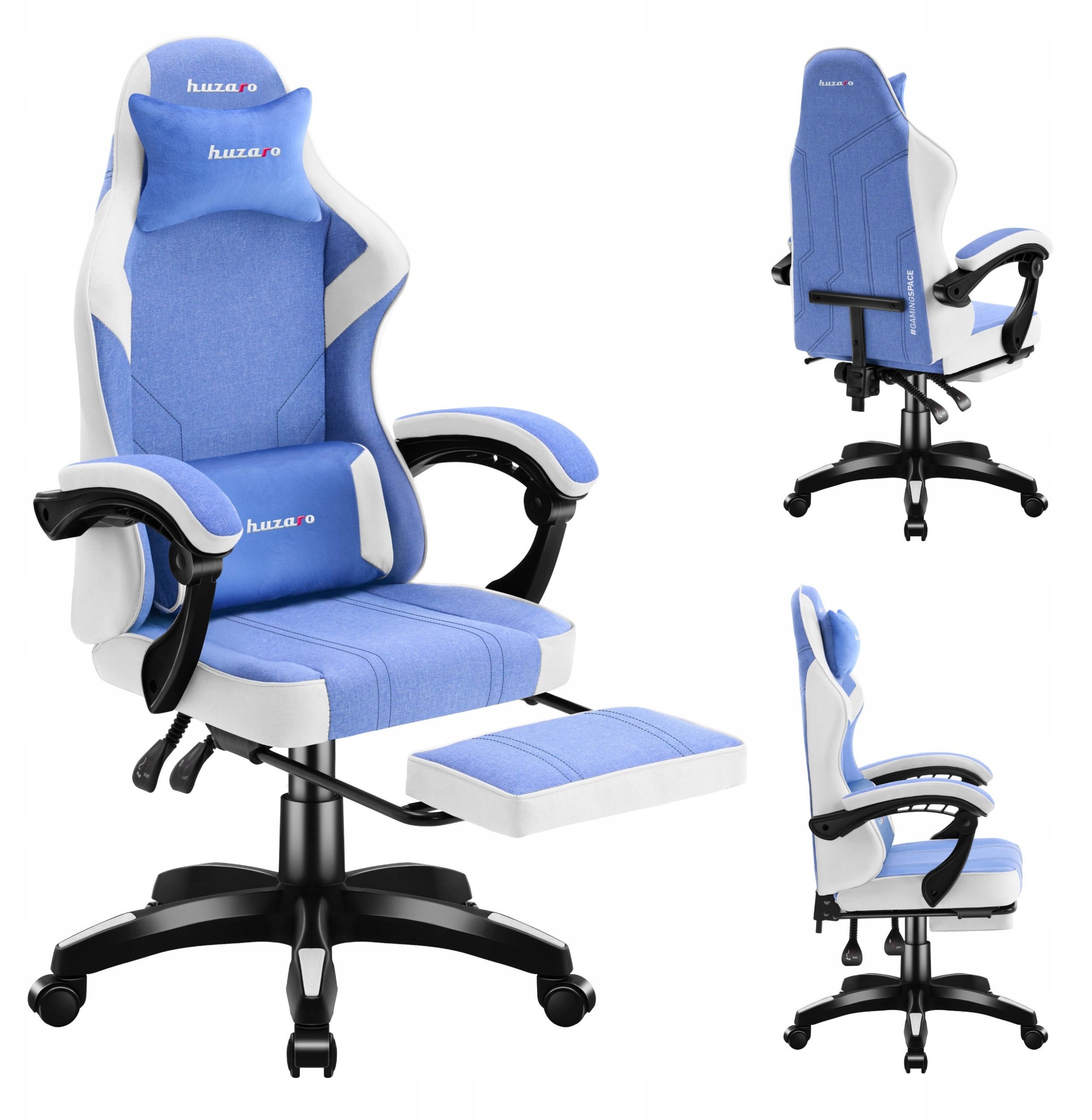 Karrige gaming Force 3.7, ergonomike, me rrotulla, blu
