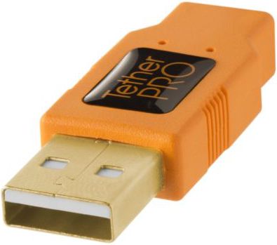 Kabllo USB Tether Tools CU5430ORG, USB A në Micro USB 5 Pin, 4.6 m, portokalli