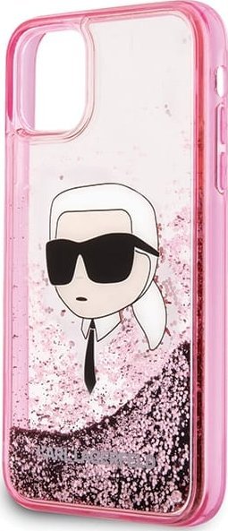 Mbështjellëse Karl Lagerfeld KLHCN61LNKHCP për iPhone 11 XR, hardcase, glitter, rozë