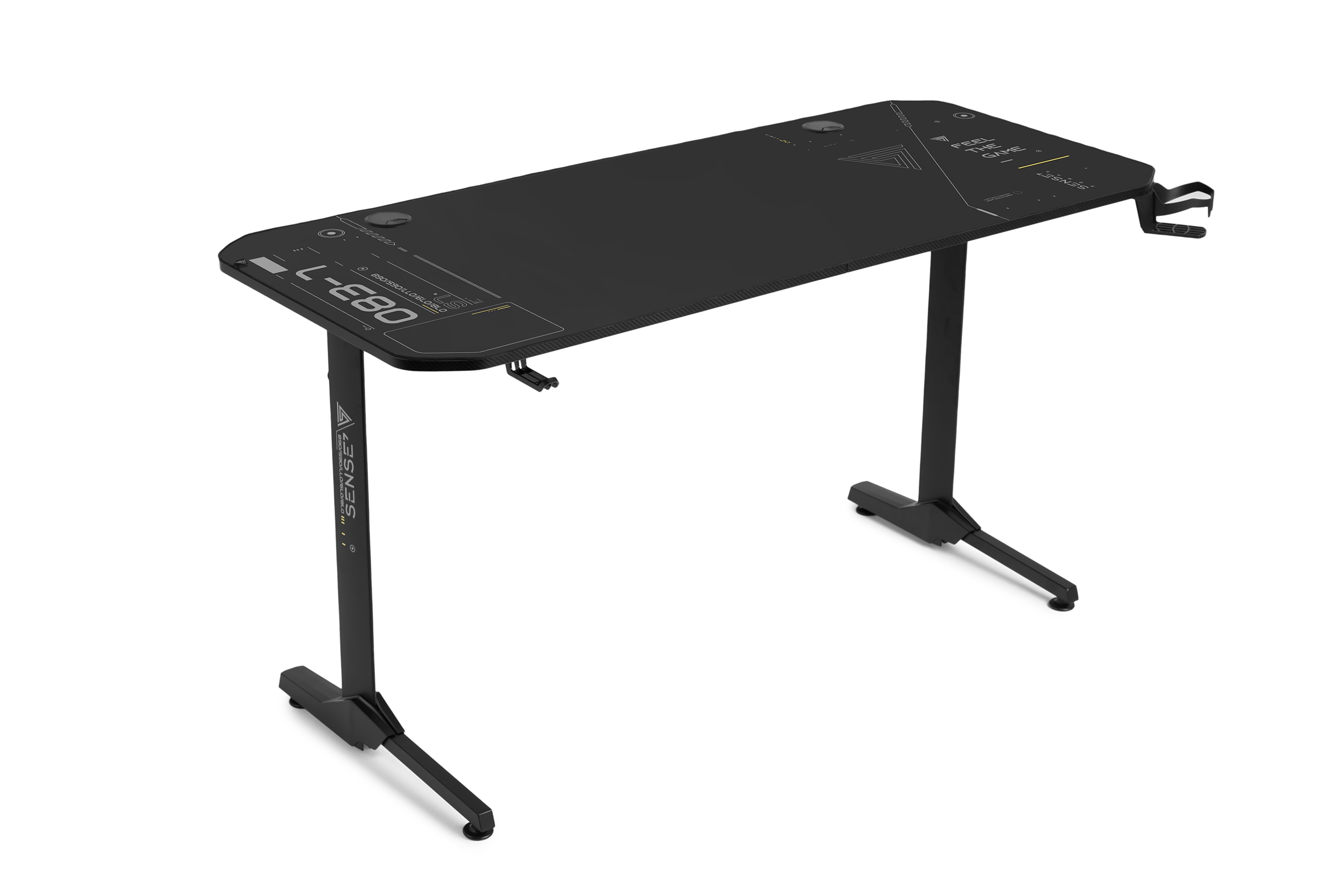 Tavolinë SENSE7 Nomad Cybernetic, 140cm x 60cm, e zezë