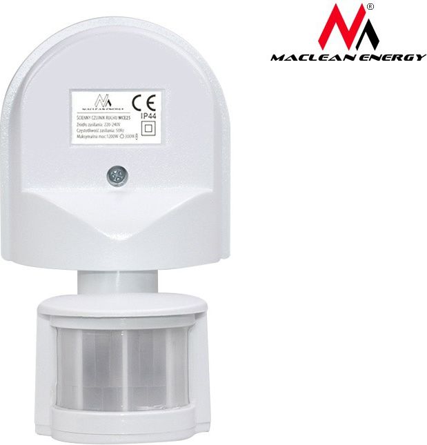 Senzor muri Maclean MCE25 W, 180°, 1200W, i bardhë