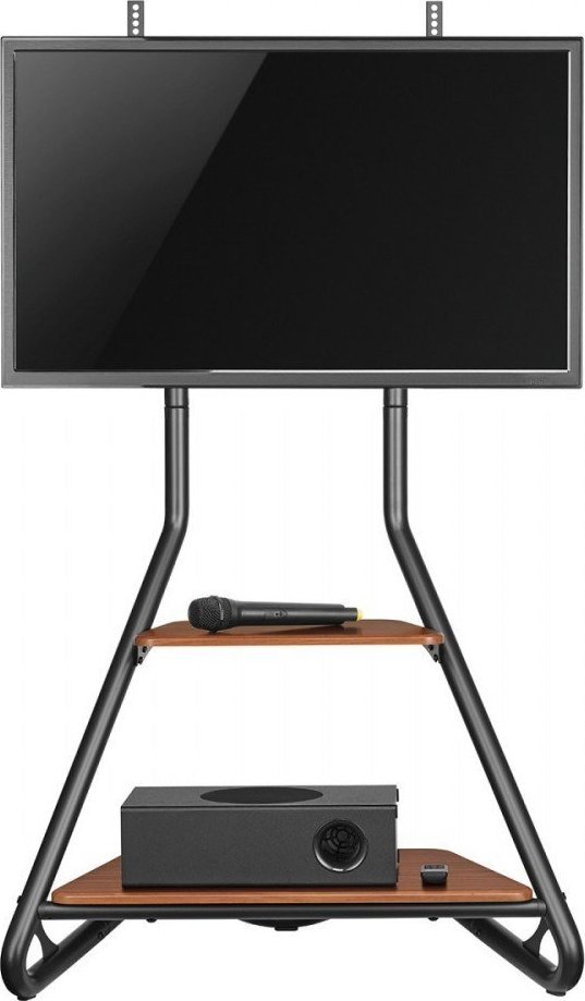 Mbajtëse TV këndore Maclean MC-455, 37-75", 40kg, rafte druri