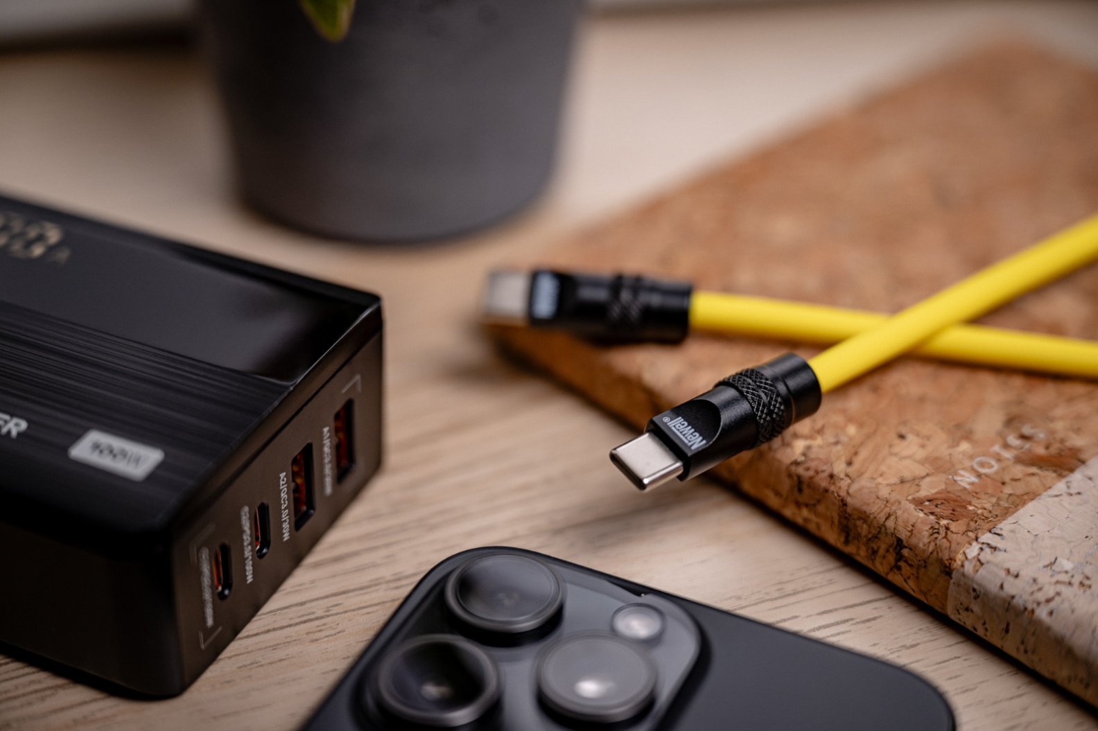 Kabllo USB C Newell 100W, 2m, e verdhë