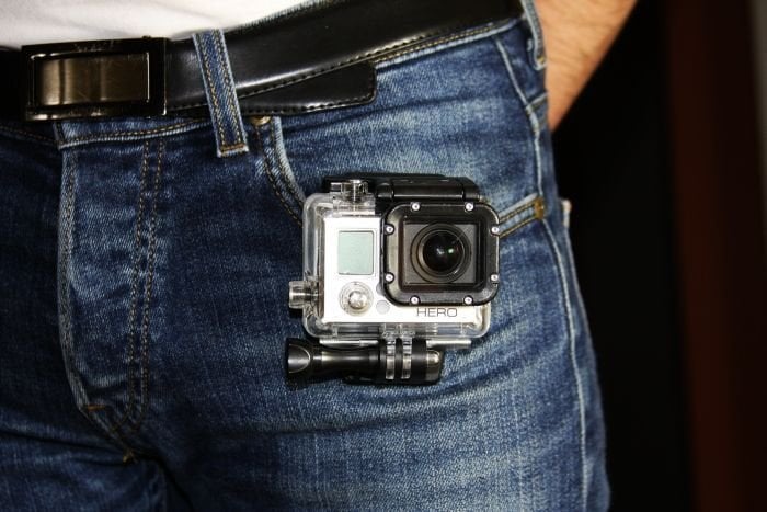 Mbajtëse klipsuese rrotulluese për GoPro Hero 9, montim për rroba dhe çanta, e zezë