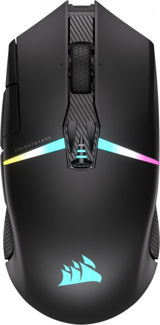 Mouse gaming Corsair NIGHTSABRE Wireless, 26000 DPI, pa tela, i zi