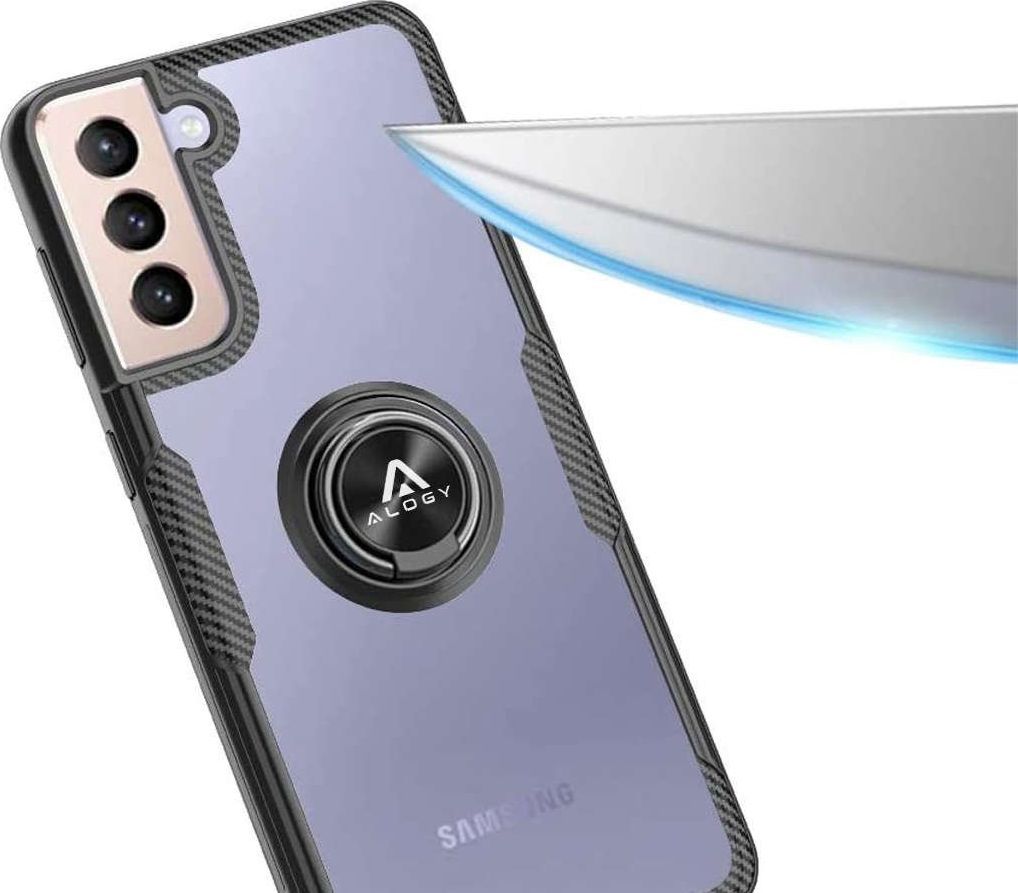 Mbrojtëse Alogy Clear Armor+ mbajtëse për Samsung Galaxy S21 Plus, e zezë