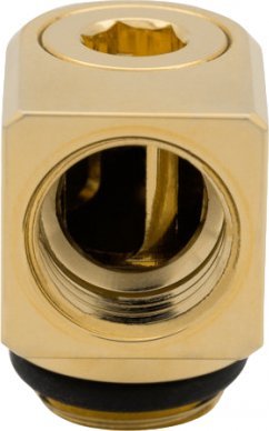 Përshtatës këndor për ftohje me lëng EKWB EK-Quantum Torque Micro Rotary, 90°, G1/4", gold