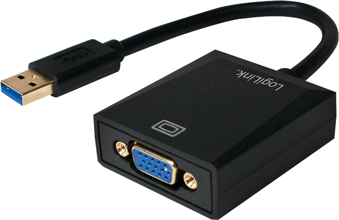 Adapter USB në VGA LogiLink UA0231, USB 3.0, i zi