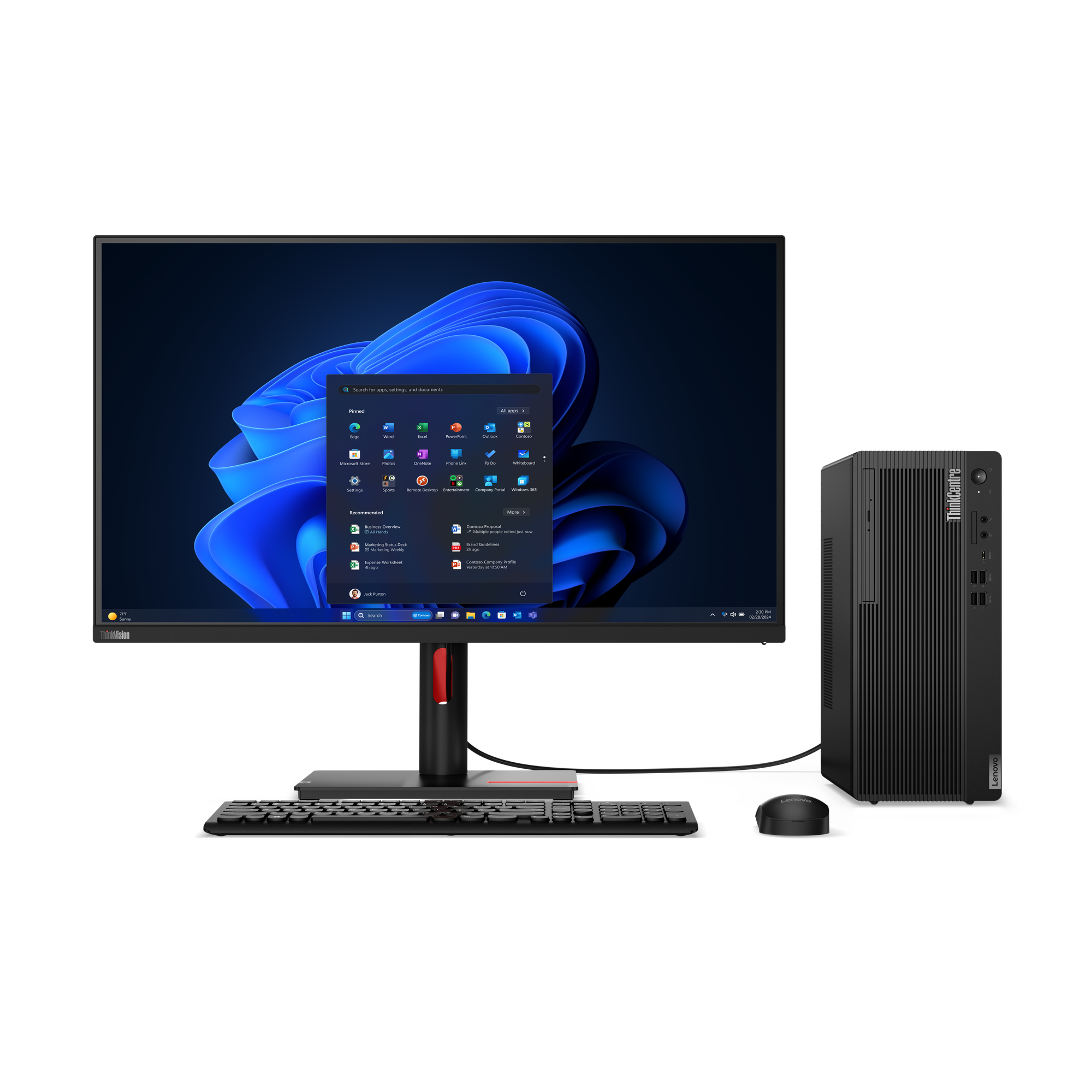 Kompjuter desktop Lenovo ThinkCentre M70t Gen 5, i7-14700, 16GB RAM, 512GB SSD, i zi