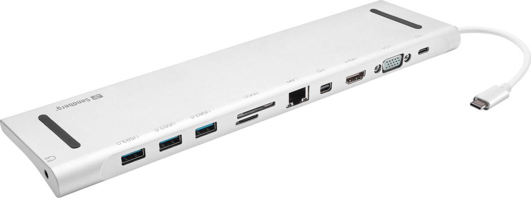 Stacion Sandberg All-in-1, USB-C, i bardhë