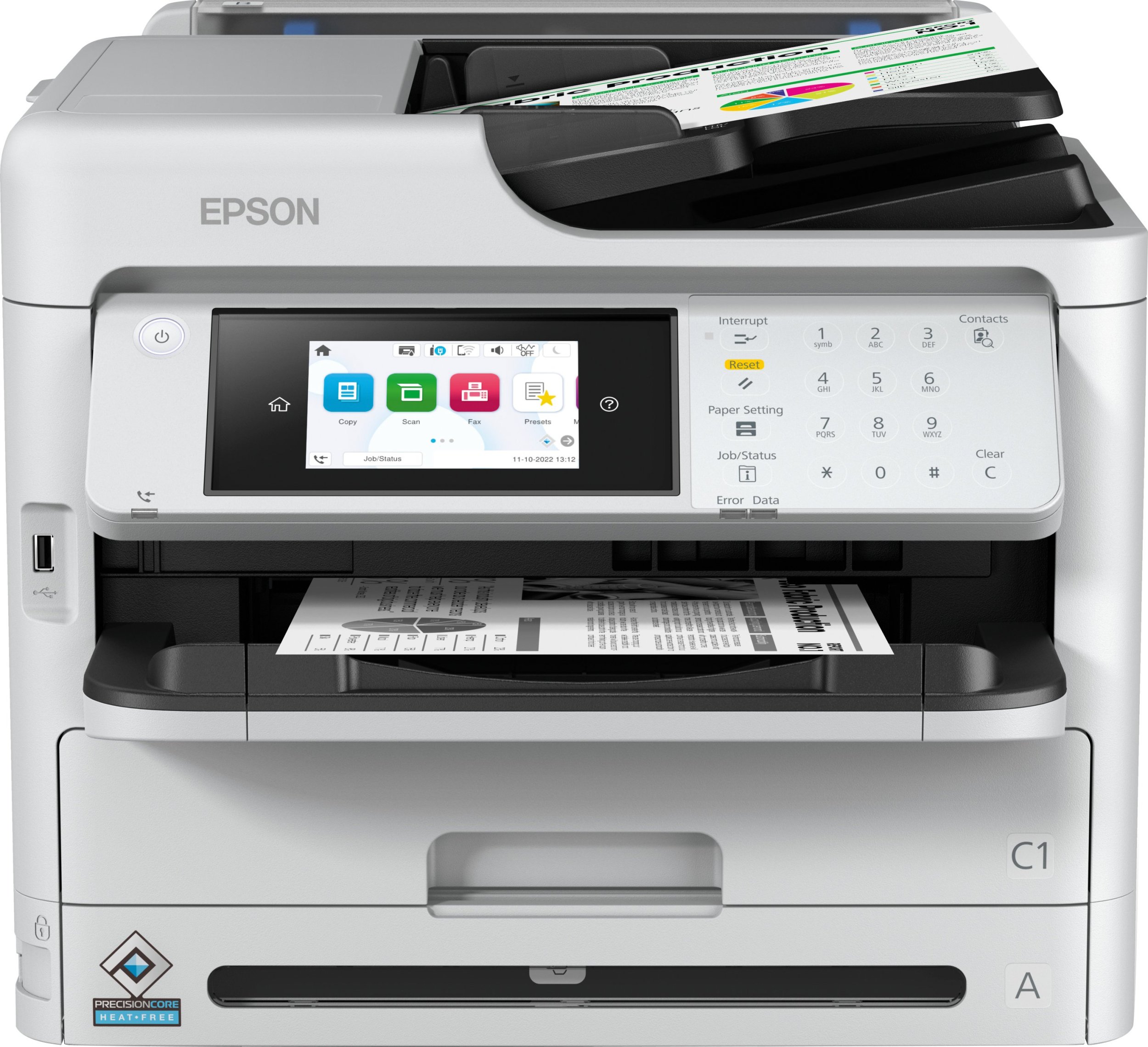 Pajisje multifunksionale Epson WF-M5899DWF, Inkjet mono, Wi-Fi, bardh e zi