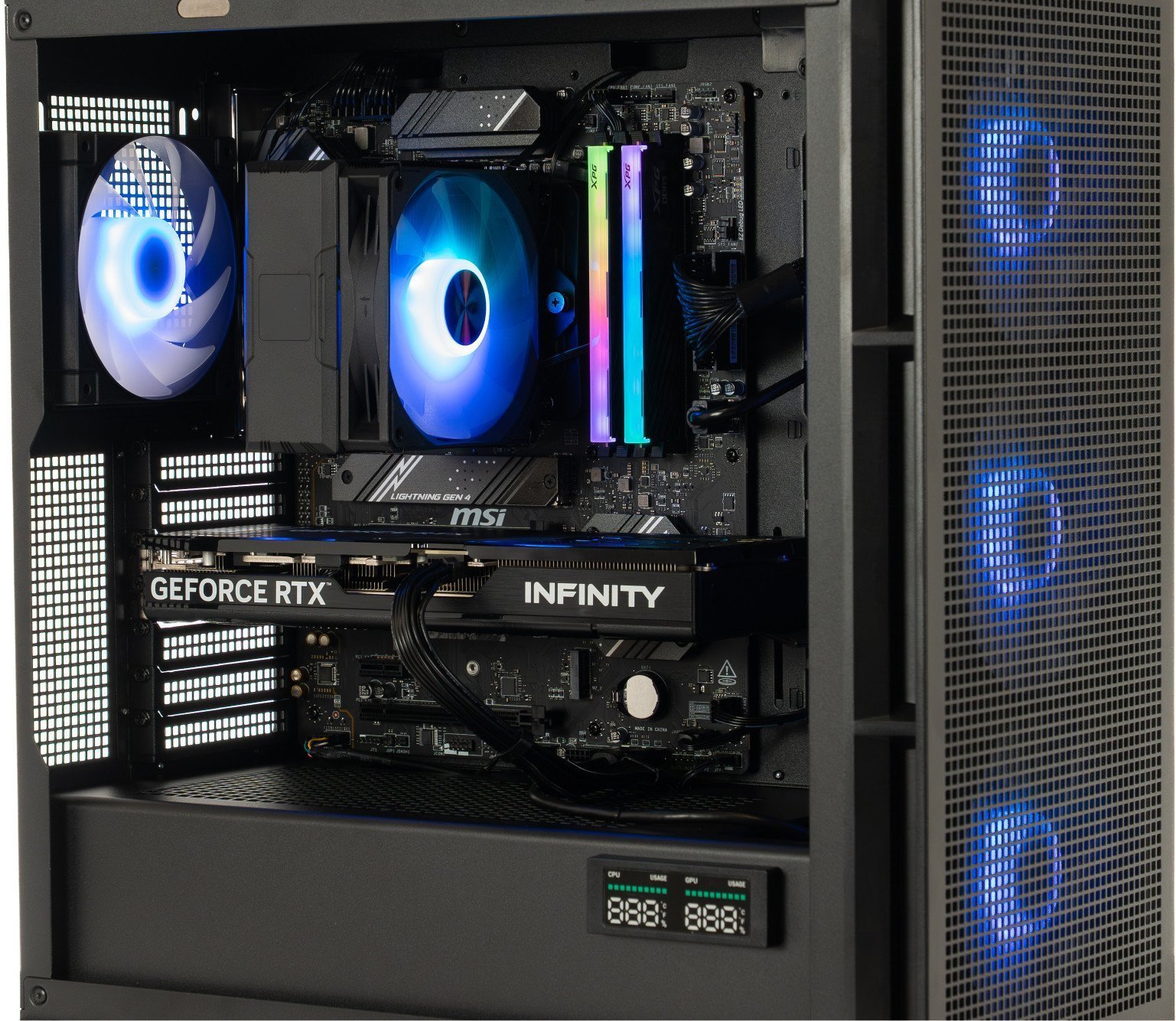Kompjuter gaming Game X G300, Ryzen 7 7700X, 32GB RAM, RTX 4070, 1TB SSD, i zi