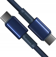 Kabllo karikues Baseus Tungsten Gold Type C në Type C, 100W, 1m, e zezë