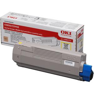 Toner OKI C5850/5950/MC560, i verdhë