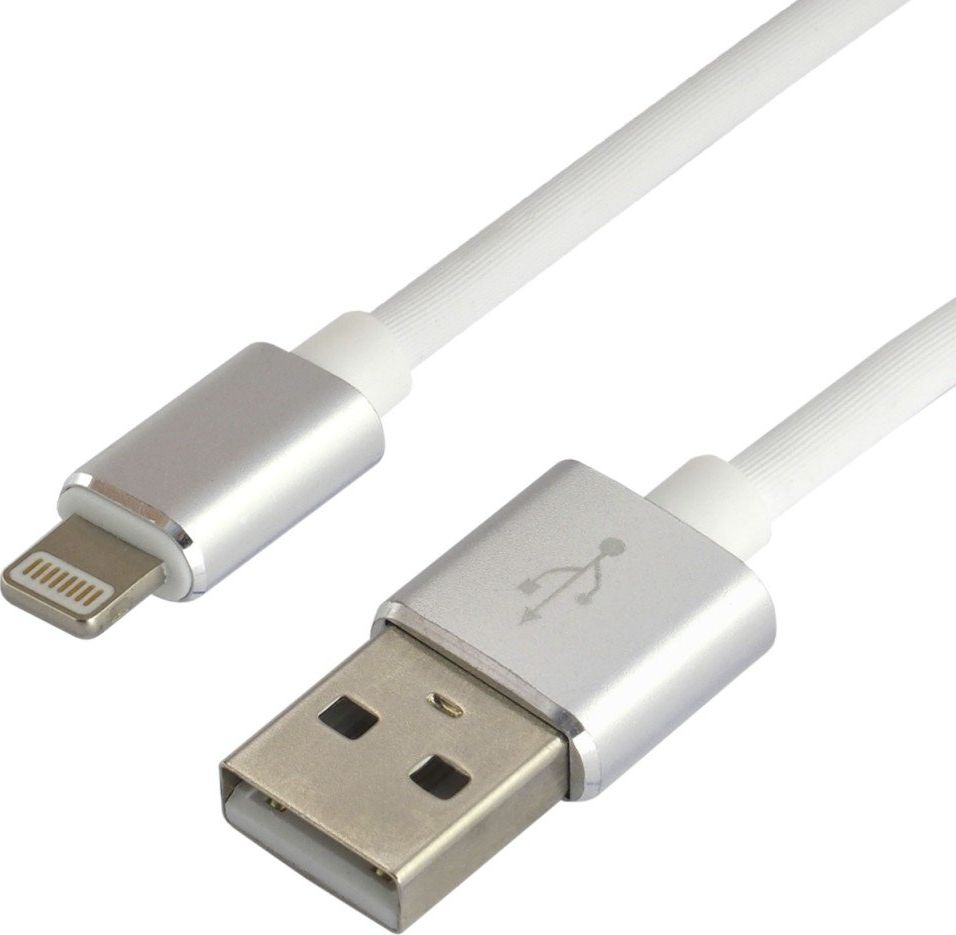 Kabllo EverActive USB-A - Lightning, 1 m, e bardhë
