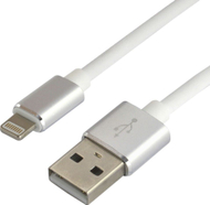Kabllo EverActive USB-A - Lightning, 1 m, e bardhë