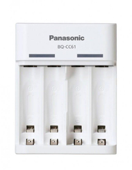Karikues baterish Panasonic Eneloop BQ-CC61, USB, 4 vende AA AAA, i bardhë