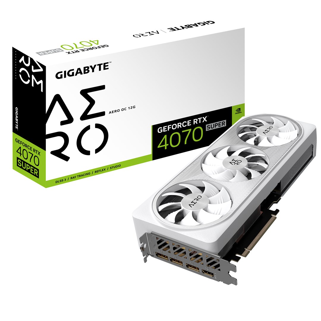 Kartë grafike GIGABYTE AERO NVIDIA GeForce RTX 4070, OC, 16 GB GDDR6X
